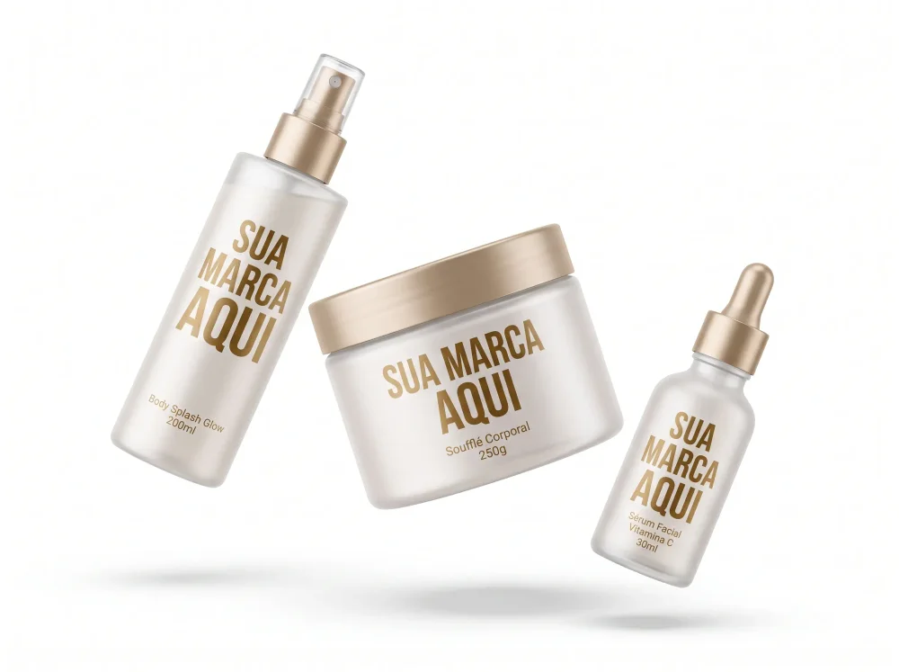 Linha Skincare & Corporal — cosméticos com marca própria da Crystalise Indústria
